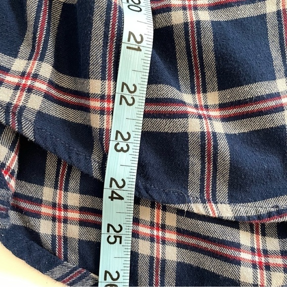 Jachs Girlfriend Bea Blue Plaid Ladies Flannel Shirt Size Small - Picture 9 of 9